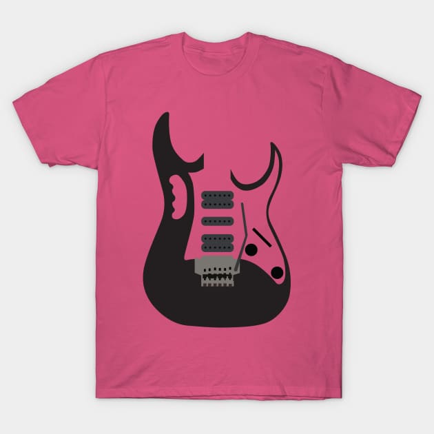 Black Guitar T-Shirt by Squid's Store